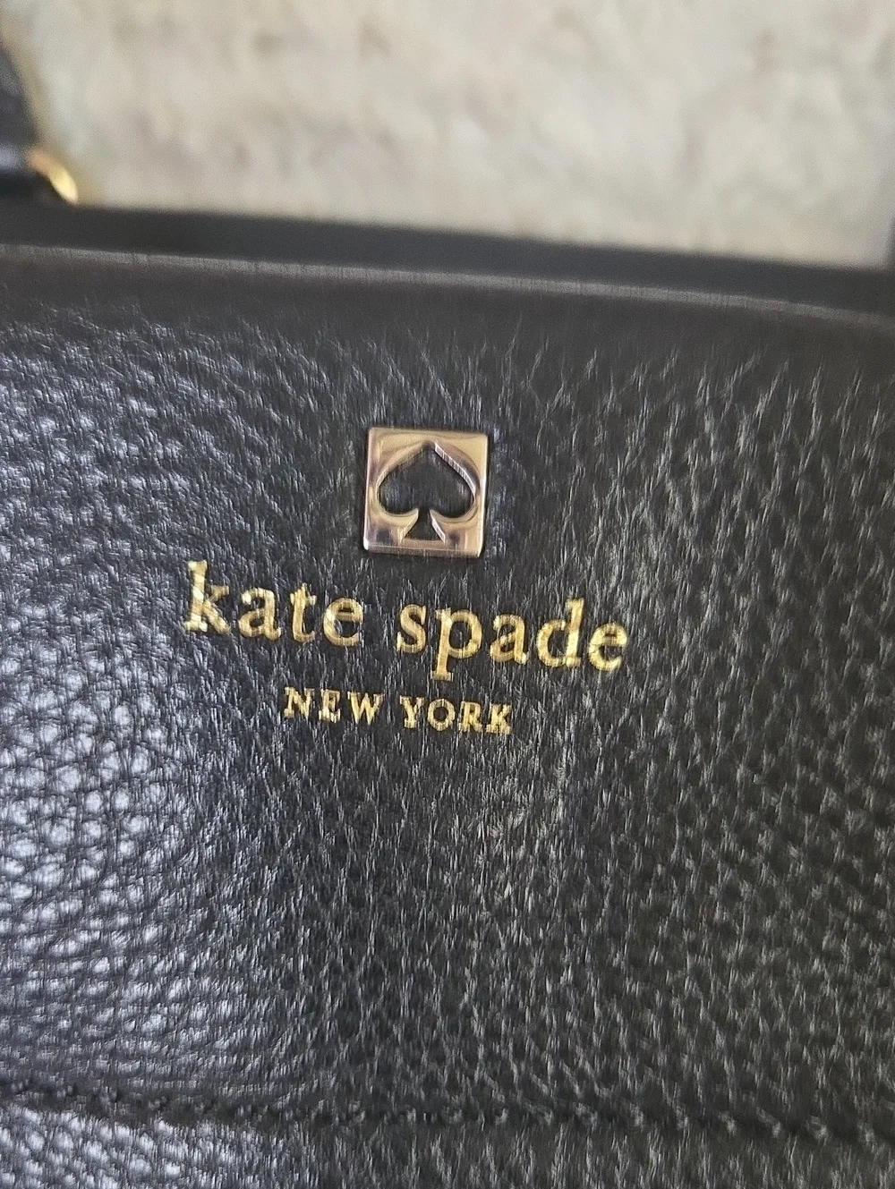 Kate Spade Black Pebbled Leather Satchel EUC
